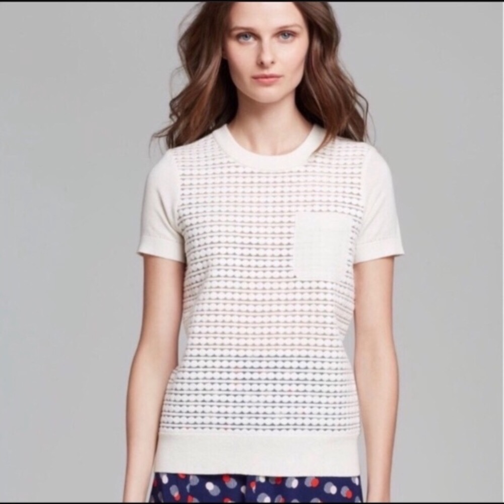 Kate Spade Mercy Sweater Top Ivory